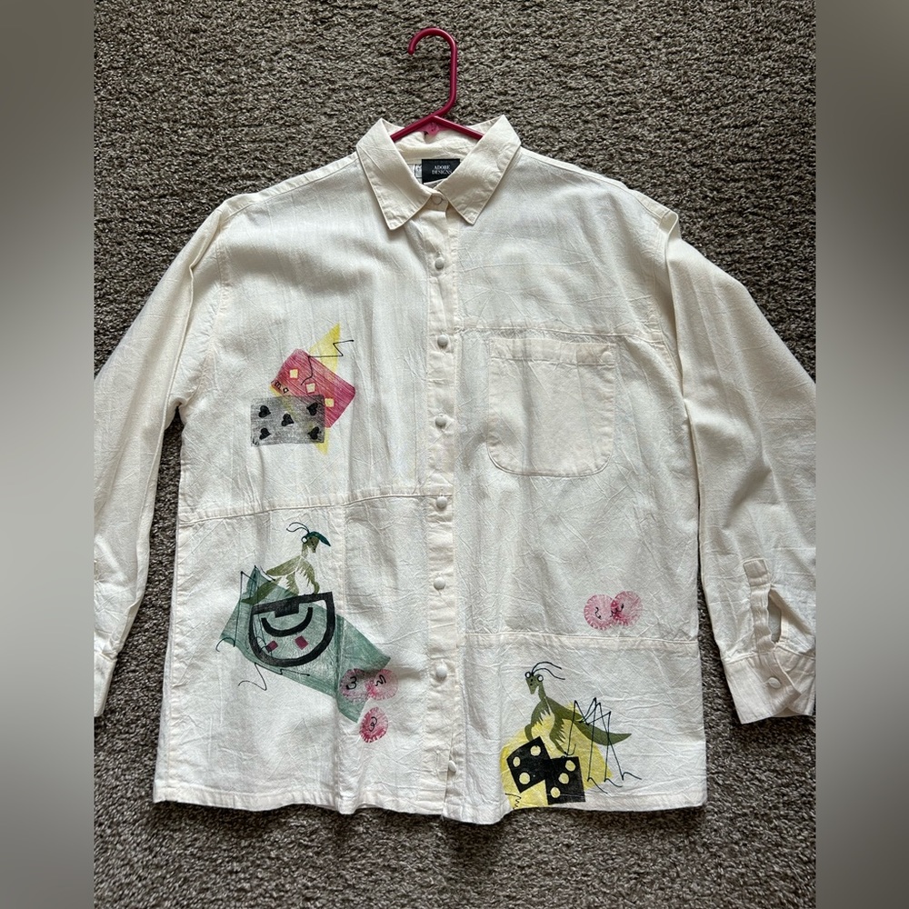 Painted 100% cotton shirt.